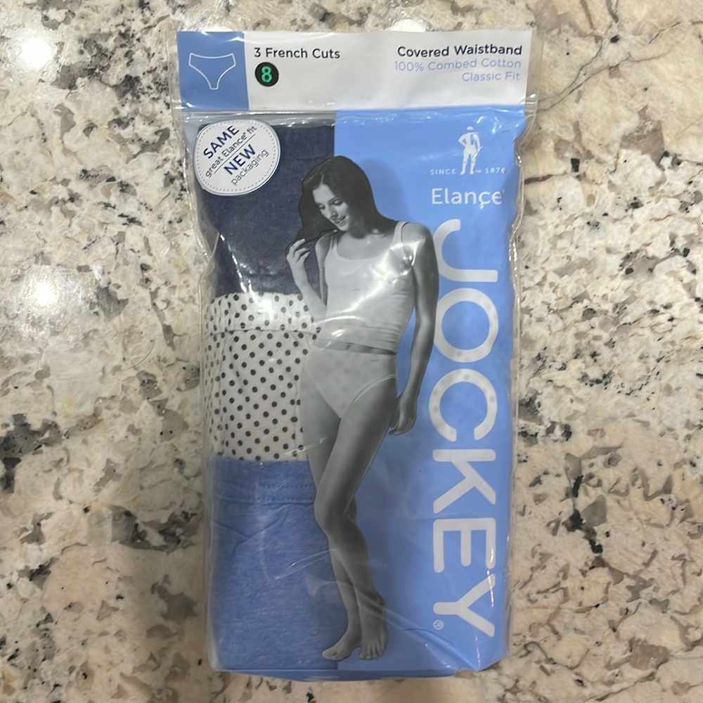 NEW Jockey Elance French Cut underwear 3 pack - Size 8